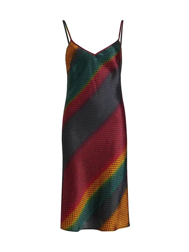 anOnlyChild Women's Golden Grove Printed Silk Slipdress - Saint Hill Print