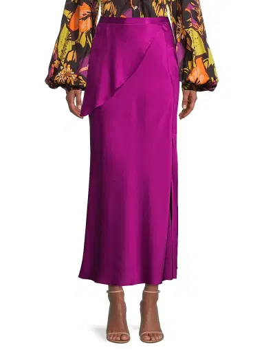 Undra Celeste Women's Silk Bias-Cut Skirt | Thumbnail 3