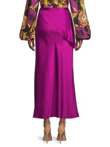 Undra Celeste Women's Silk Bias-Cut Skirt | Thumbnail 5