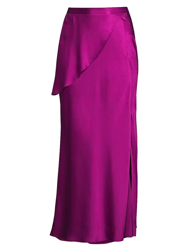 Undra Celeste Women's Silk Bias-Cut Skirt