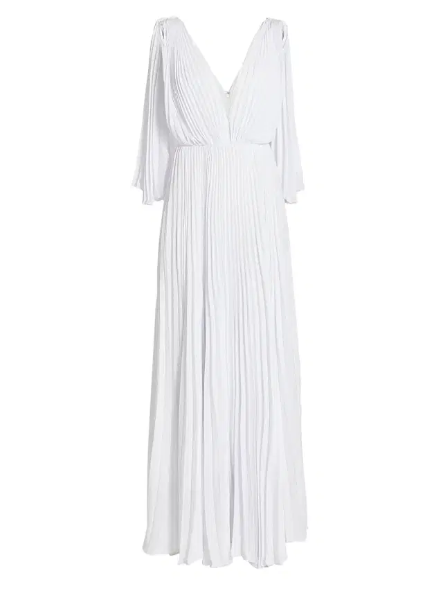 No Pise La Grama Women's La Capa Plissé Maxi Dress - White