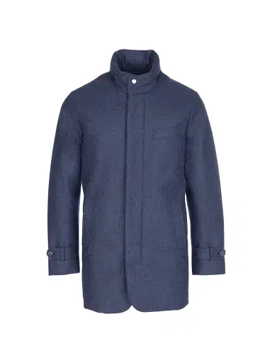 Norwegian Wool Men's Slim-Fit Hooded Car Coat | Thumbnail 1 Norwegian Wool Men's Slim-Fit Hooded Car Coat | Thumbnail 1