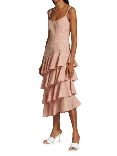 Markarian Women's La Danse Tiered Ruffle Corset Dress - Pink Floral | Thumbnail 2 Markarian Women's La Danse Tiered Ruffle Corset Dress - Pink Floral | Thumbnail 2