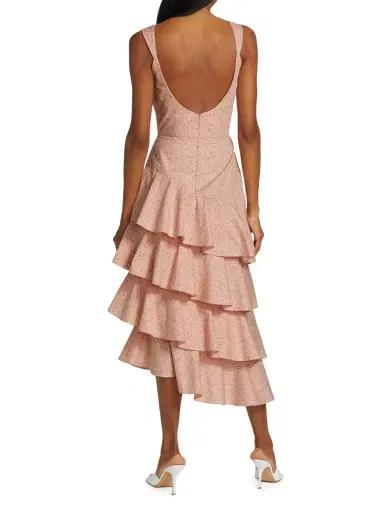 Markarian Women's La Danse Tiered Ruffle Corset Dress - Pink Floral | Thumbnail 4 Markarian Women's La Danse Tiered Ruffle Corset Dress - Pink Floral | Thumbnail 4