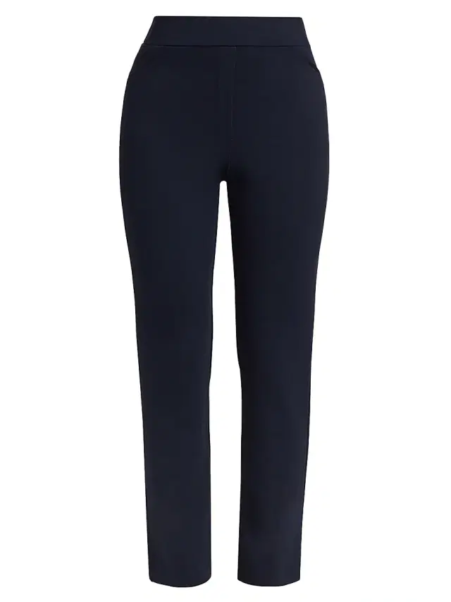 Saks Fifth Avenue Women's COLLECTION Ponte Slim-Fit Pants - Deep Navy
