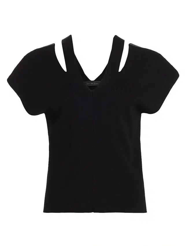Saks Fifth Avenue Women's Cotton-Blend Cut-Out Sweater - Black - Size Small