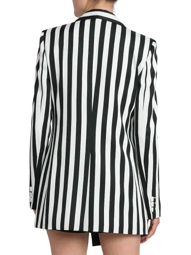 Moschino Women's Archive Stripes Tailored Jacket - Black White | Thumbnail 5