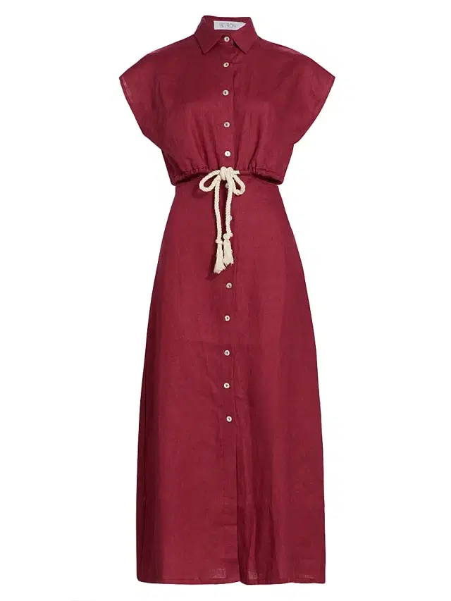 Hevron Women's Celine Cut-Out Maxi Dress - Raspberry