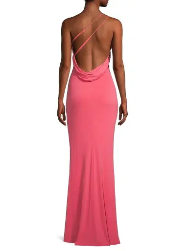 Katie May Women's Winnipeg One-Shoulder Ruched Gown - Coral - Size Large | Thumbnail 5