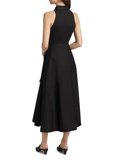 Toccin Women's Chelsea Stretch-Cotton Poplin Tie-Waist Shirtdress - Jet | Thumbnail 5 Toccin Women's Chelsea Stretch-Cotton Poplin Tie-Waist Shirtdress - Jet | Thumbnail 5
