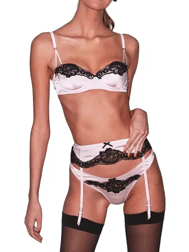 Fleur du Mal Women's x Marilyn Monroe All About Eve Silk Balconette Bra | Thumbnail 3 Fleur du Mal Women's x Marilyn Monroe All About Eve Silk Balconette Bra | Thumbnail 3