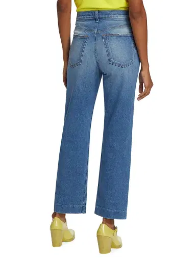 Askk NY Women's Beau High-Rise Distressed Straight-Leg Jeans - Cactus - Size 27 | Thumbnail 5 Askk NY Women's Beau High-Rise Distressed Straight-Leg Jeans - Cactus - Size 27 | Thumbnail 5