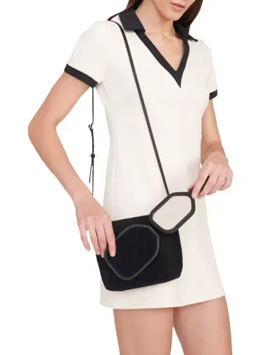 Staud Women's STAUD COURT Ace Leather Crossbody Bag - Black | Thumbnail 6 Staud Women's STAUD COURT Ace Leather Crossbody Bag - Black | Thumbnail 6
