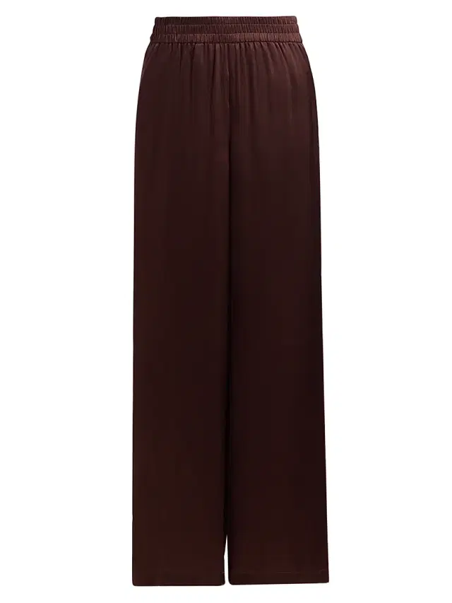 Cami NYC Women's Bleecker Silk Wide-Leg Pants - Chocolate