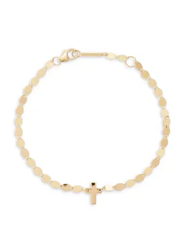 Lana Women's 14K Yellow Gold Mini Cross Bracelet - Gold | Thumbnail 2