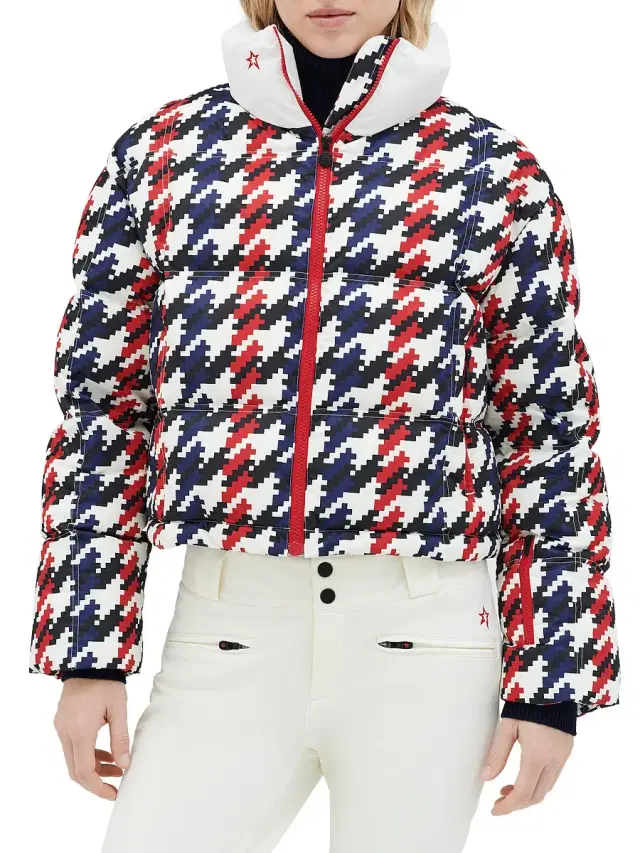 Women's Nevada Duvet Houndstooth Down Puffer Jacket - Houndstooth