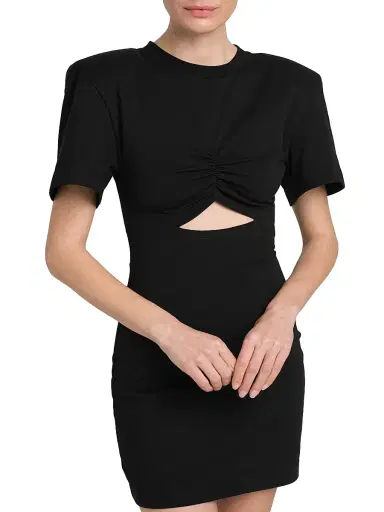 Nensi Dojaka Women's Cut-Out Mini T-Shirt Dress - Black | Thumbnail 6