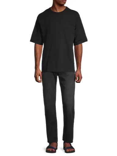 BLK DNM Men's Fading Slim Straight-Leg Stretch Jeans - Hill Black | Thumbnail 2