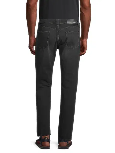 BLK DNM Men's Fading Slim Straight-Leg Stretch Jeans - Hill Black | Thumbnail 5
