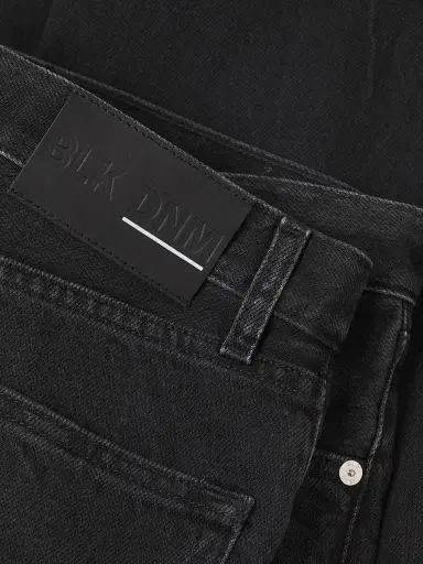 BLK DNM Men's Fading Slim Straight-Leg Stretch Jeans - Hill Black | Thumbnail 6