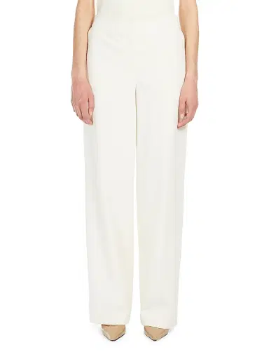 Max Mara Women's Orche Jersey Trousers - White | Thumbnail 1 Max Mara Women's Orche Jersey Trousers - White | Thumbnail 1