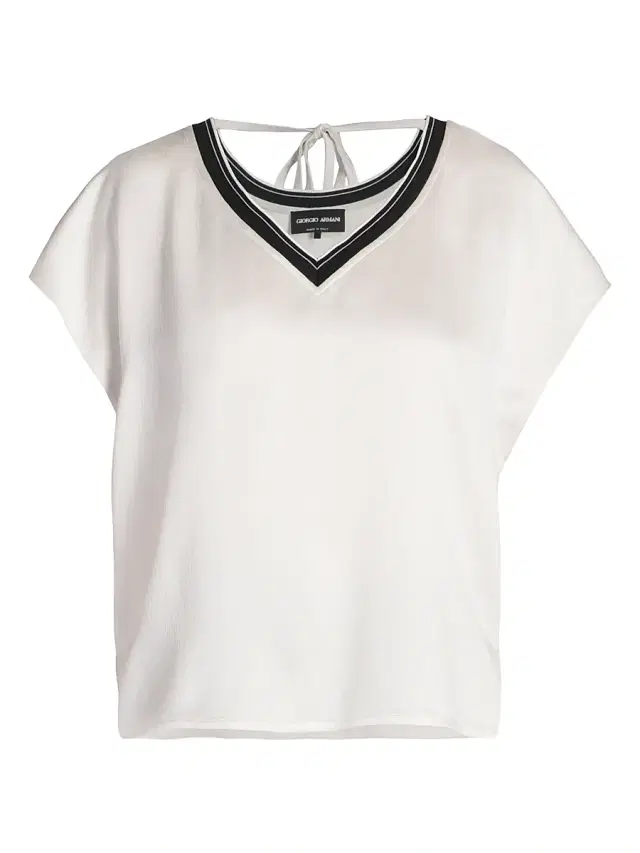 Giorgio Armani Women's Crepe Satin Blouse - Ice