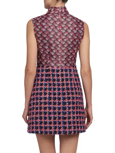 Etro Women's Tweed Minidress - Pink | Thumbnail 5