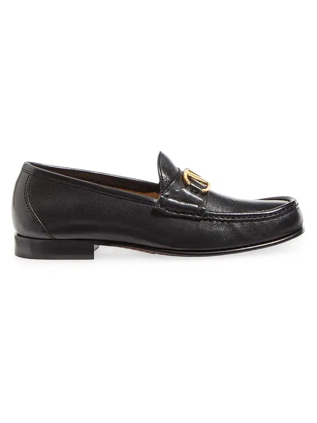 Valentino Garavani Women's VLogo Signature Buffalo Loafers 20MM - Black
