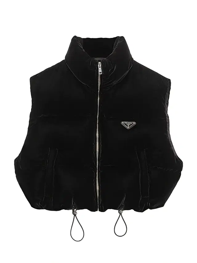 Women's Velvet Down Vest - Black