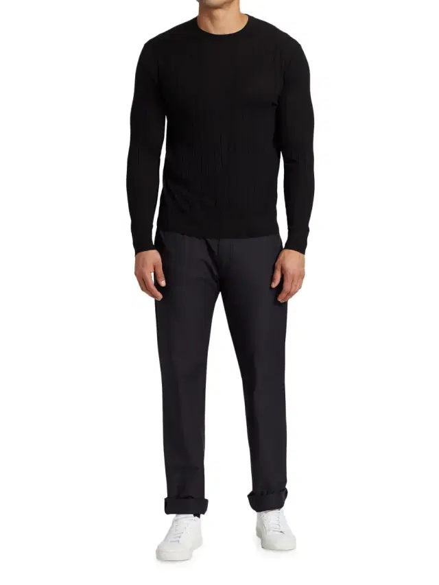 Men's Five-Pocket Nylon-Blend Tech Pants - Black