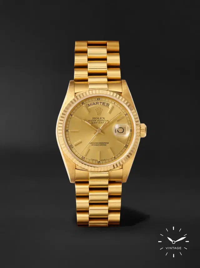 Windsor Pre-Owned 1987 Rolex Oyster Perpetual Day-Date Automatic 36mm 18-Karat Gold Watch, Ref. No. 18038 - Men