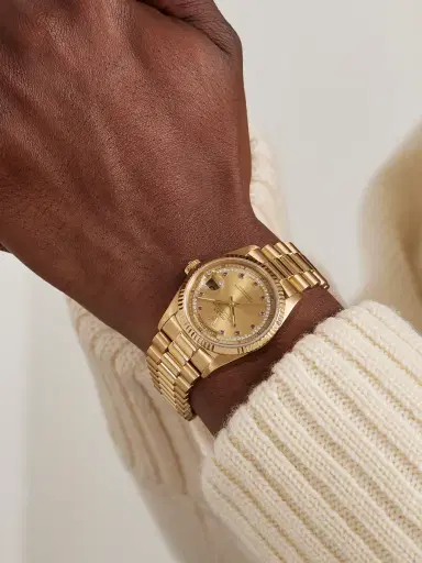 Windsor Pre-Owned 1990 Rolex Oyster Perpetual Day-Date Automatic 36mm 18-Karat Gold, Diamond and Ruby Watch, Ref. No. 18238 - Men | Thumbnail 2 Windsor Pre-Owned 1990 Rolex Oyster Perpetual Day-Date Automatic 36mm 18-Karat Gold, Diamond and Ruby Watch, Ref. No. 18238 - Men | Thumbnail 2