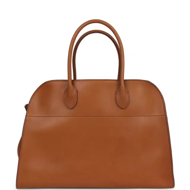 The Row Soft Margaux 15 Cuir Saddle Leather Gold Hardware
