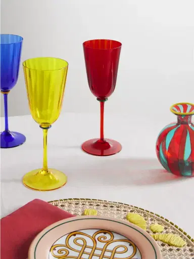 La DoubleJ Set Of Eight Murano Wine Glasses | Thumbnail 2