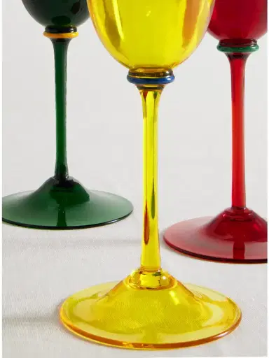 La DoubleJ Set Of Eight Murano Wine Glasses | Thumbnail 3