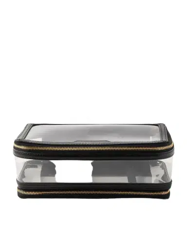 Anya Hindmarch In-flight Leather-trimmed Pvc Cosmetics Case | Thumbnail 1 Anya Hindmarch In-flight Leather-trimmed Pvc Cosmetics Case | Thumbnail 1