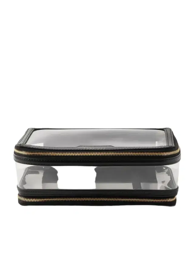 In-flight Leather-trimmed Pvc Cosmetics Case