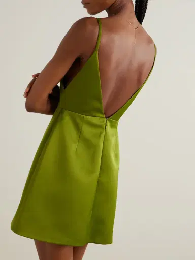 Emilia Wickstead Vero Open-back Recycled-satin Mini Dress | Thumbnail 3 Emilia Wickstead Vero Open-back Recycled-satin Mini Dress | Thumbnail 3