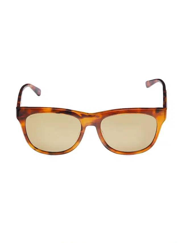 Men's Seasonal Icon 55M Rectangular Sunglasses - Avana