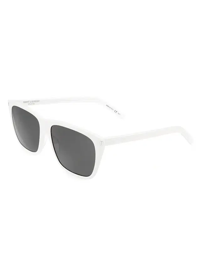 Saint Laurent Men's Classic 57MM Rectangular Sunglasses -