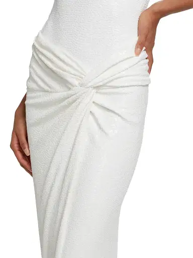 Michael Kors Collection Women's Pareo Sequined Maxi Skirt - Optic White | Thumbnail 6