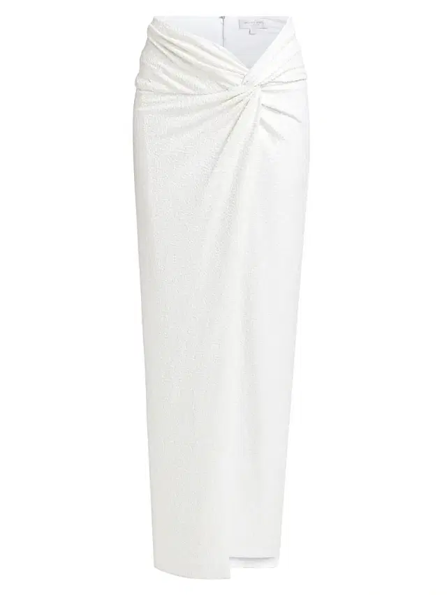 Women's Pareo Sequined Maxi Skirt - Optic White