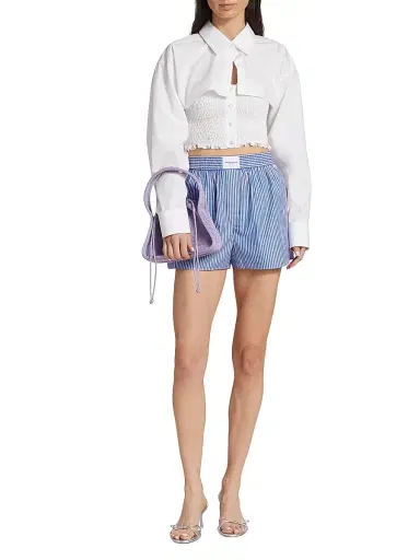 alexanderwang.t Women's Smocked Cami Overshirt Twinset - White | Thumbnail 2 alexanderwang.t Women's Smocked Cami Overshirt Twinset - White | Thumbnail 2