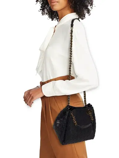 Bottega Veneta Women's Small Parachute Intrecciato Leather Shoulder Bag - Nocturnal Muse Brass | Thumbnail 3 Bottega Veneta Women's Small Parachute Intrecciato Leather Shoulder Bag - Nocturnal Muse Brass | Thumbnail 3