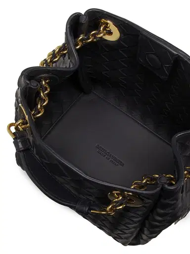 Bottega Veneta Women's Small Parachute Intrecciato Leather Shoulder Bag - Nocturnal Muse Brass | Thumbnail 5 Bottega Veneta Women's Small Parachute Intrecciato Leather Shoulder Bag - Nocturnal Muse Brass | Thumbnail 5