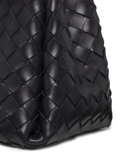 Bottega Veneta Women's Small Parachute Intrecciato Leather Shoulder Bag - Nocturnal Muse Brass | Thumbnail 7 Bottega Veneta Women's Small Parachute Intrecciato Leather Shoulder Bag - Nocturnal Muse Brass | Thumbnail 7