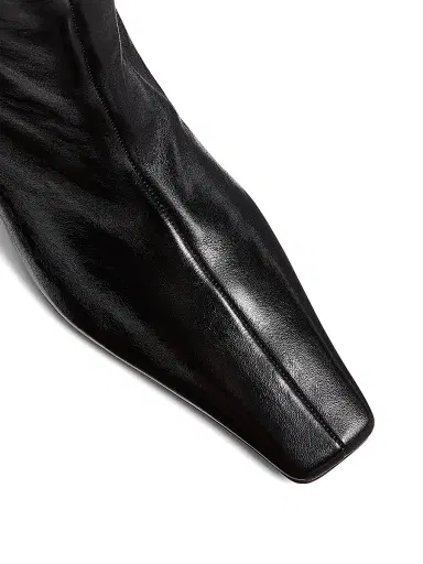 Khaite Women's Ona 55MM Leather Ankle Boots - Black | Thumbnail 4 Khaite Women's Ona 55MM Leather Ankle Boots - Black | Thumbnail 4