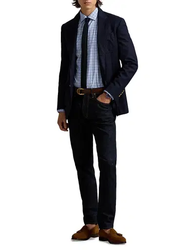 Polo Ralph Lauren Men's Classic Fit Checked Poplin Shirt - Blue Multi | Thumbnail 2 Polo Ralph Lauren Men's Classic Fit Checked Poplin Shirt - Blue Multi | Thumbnail 2