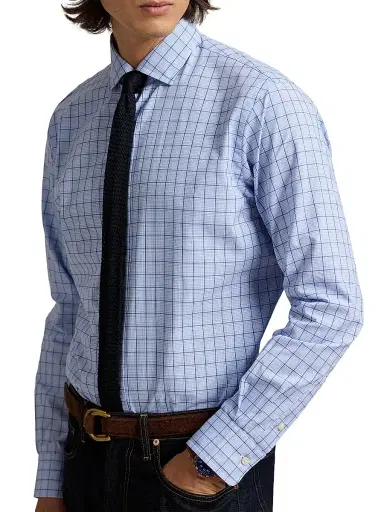 Polo Ralph Lauren Men's Classic Fit Checked Poplin Shirt - Blue Multi | Thumbnail 5 Polo Ralph Lauren Men's Classic Fit Checked Poplin Shirt - Blue Multi | Thumbnail 5