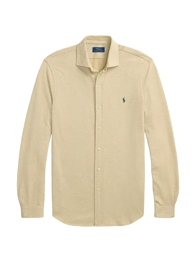 Polo Ralph Lauren Men's Herringbone Jersey Shirt - Dune Heather Castle Beige Heather